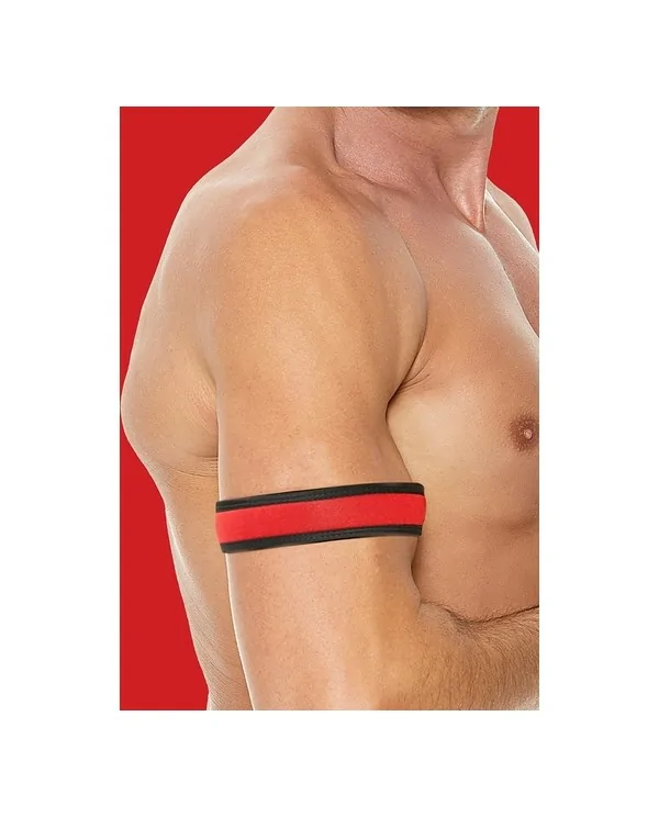 OUCH PUPPY PLAY NEOPRENE ARMBANDS ROJO