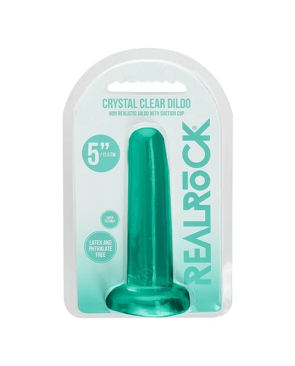 REALROCK NON REALISTIC DILDO WITH SUCTION CUP 53 135 CM TURQUESA