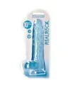 REALROCK DILDO REALiSTICO EFECTO GELATINA CON TESTiCULOS 10 AZUL