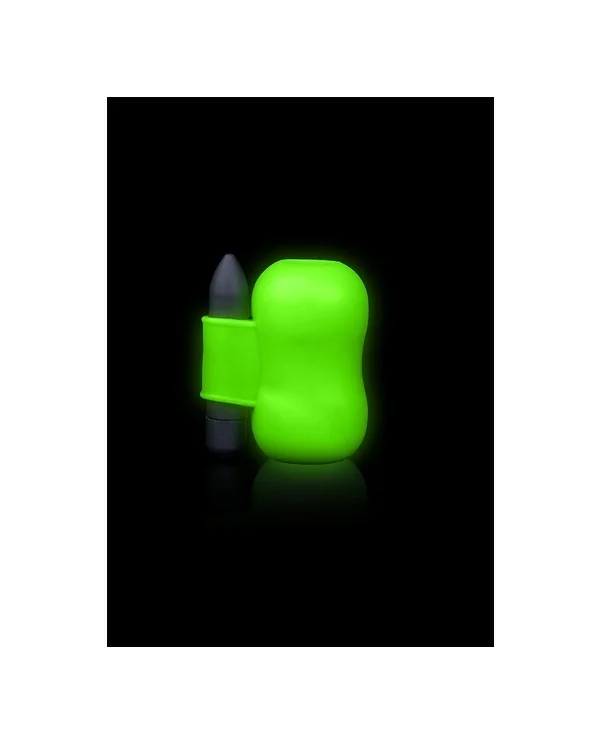 OUCH MASTURBADOR CON VIBRADOR FLUORESCENTE GLOW IN THE DARK