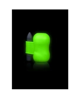 OUCH! - MASTURBADOR CON VIBRADOR FLUORESCENTE - GLOW IN THE DARK