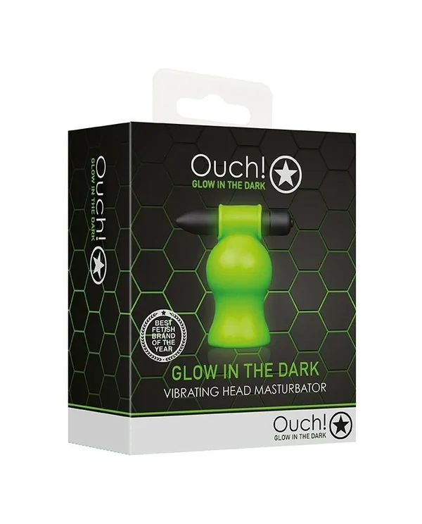 OUCH MASTURBADOR CON VIBRACIoN FLUORESCENTE GLOW IN THE DARK