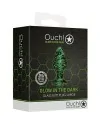 OUCH PLUG ANAL DE VIDRIO GLOW IN THE DARK TAMANO GRANDE