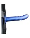 OUCH STRAP ON CURVO TEXTURIZADO 8 20 CM AZUL METALIZADO