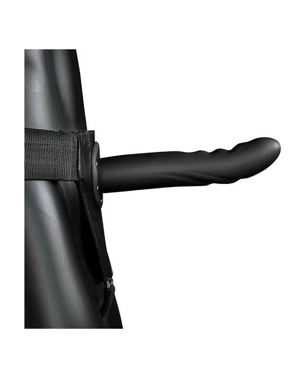 OUCH STRAP ON HUECO CURVO TEXTURIZADO 8 20 CM NEGRO