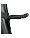 OUCH STRAP ON HUECO CURVO TEXTURIZADO 8 20 CM NEGRO