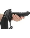 OUCH STRAP ON HUECO CURVO TEXTURIZADO 8 20 CM NEGRO