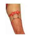 LEG AVENUE LIGUERO DE CUERO VEGANO ROJO