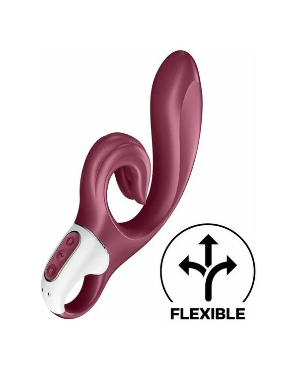 SATISFYER LOVE ME CONEJITO VIBRADOR FLEXIBLE ROJO