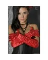 SOFISTICADOS GUANTES SEXYS ROJOS CON STRASS ROJO