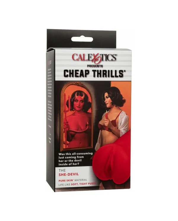 CALEXOTICS CHEAP THRILLS MASTURBADOR FORMA VAGINA ROJO