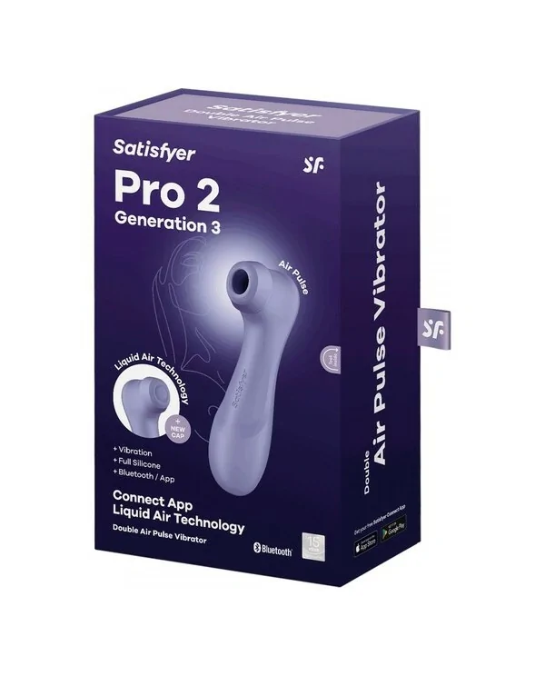 SATISFYER PRO 2 GENERACIoN 3 VIBRADOR AIR PULSE CON APP VIOLETA