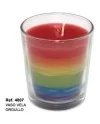 VASO VELA CON LA BANDERA LGBT