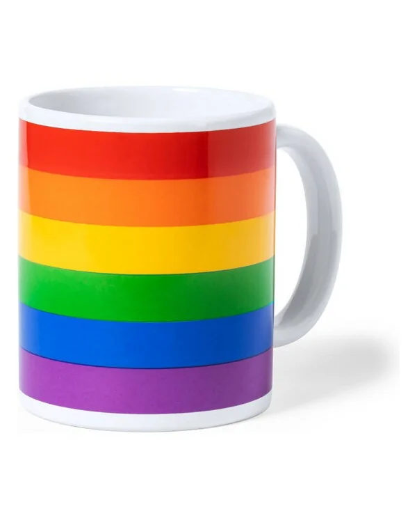 TAZA CON LA BANDERA LGBT EN CAJA INDIVIDUAL KRAFT