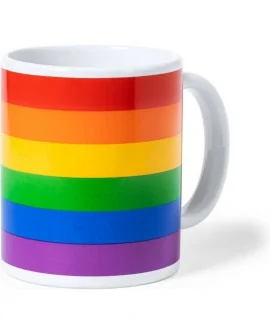 TAZA CON LA BANDERA LGBT EN CAJA INDIVIDUAL KRAFT