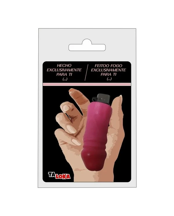 MECHERO EN FORMA DE PENE COLOR FUSCIA RECARGABLE 100 CON FRASES DIVERTIDAS