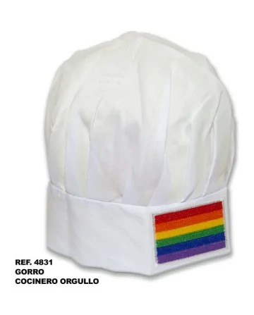 GORRO COCINERO CON BANDERA LGBT