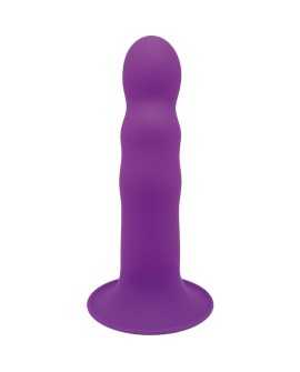 SOLID LOVE PREMIUM RIBBED DILDO 18CM - MORADO