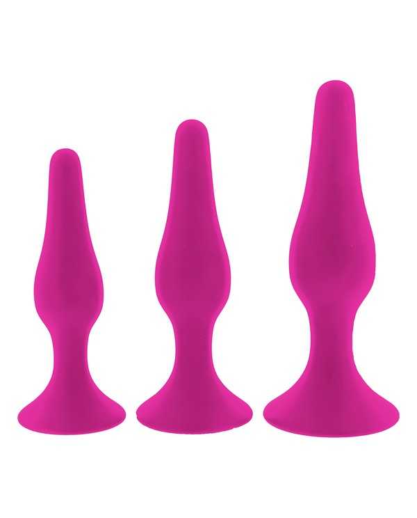 FLIRTS CURVED ANAL TRAINING KIT PINK