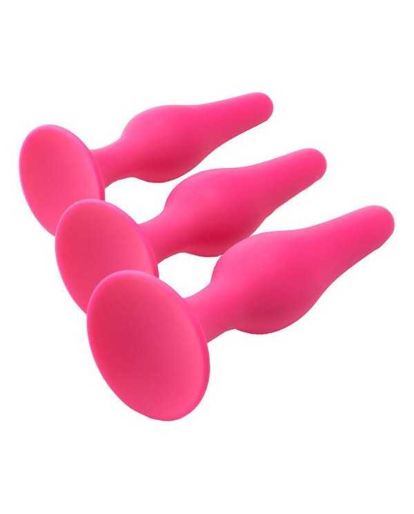 FLIRTS CURVED ANAL TRAINING KIT PINK