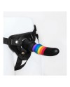 COLOURFUL LOVE STRAP ON SOLID DILDO