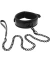 BLAZE COLLAR AND LEASH CROCO BLACK