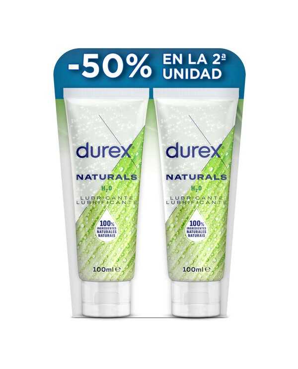 DUREX NATURALS GEL DUPLO LUBRICANTE iNTIMO PURE 100 NATURAL 2X100ML