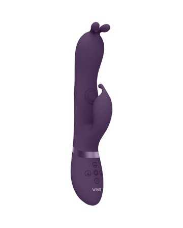 VIVE GADA VIBRADOR CONEJITO TRIPLE ESTIMULACIoN MORADO