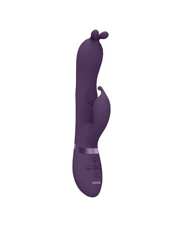 VIVE GADA VIBRADOR CONEJITO TRIPLE ESTIMULACIoN MORADO