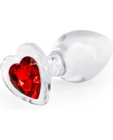 PLUG CRYSTAL CORAZON ROJO M