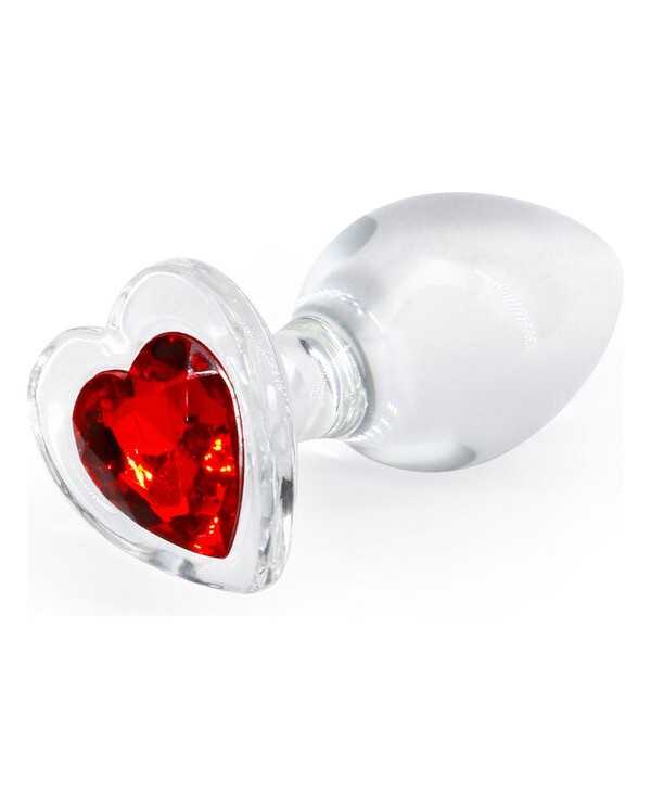 PLUG CRYSTAL CORAZON ROJO M