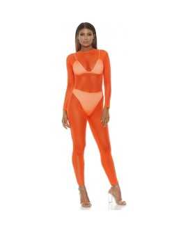 BODY DE MALLA MICRO NET MOCK NET - NARANJA