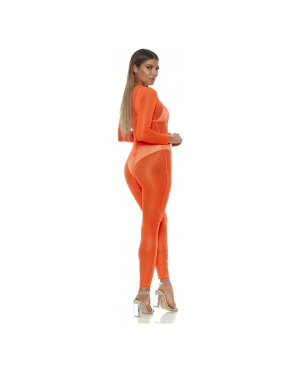 BODY DE MALLA MICRO NET MOCK NET NARANJA