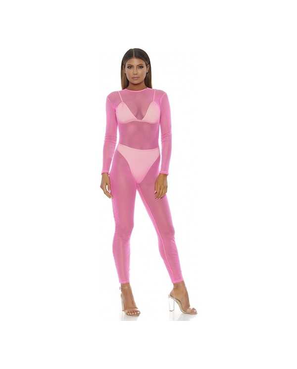 BODY DE MALLA MICRO NET MOCK NET ROSA