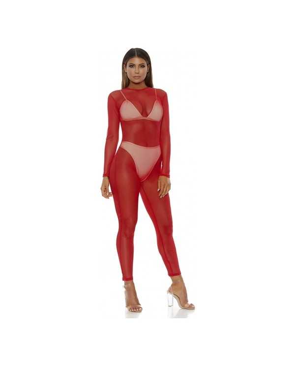 BODY DE MALLA MICRO NET MOCK NET ROJO