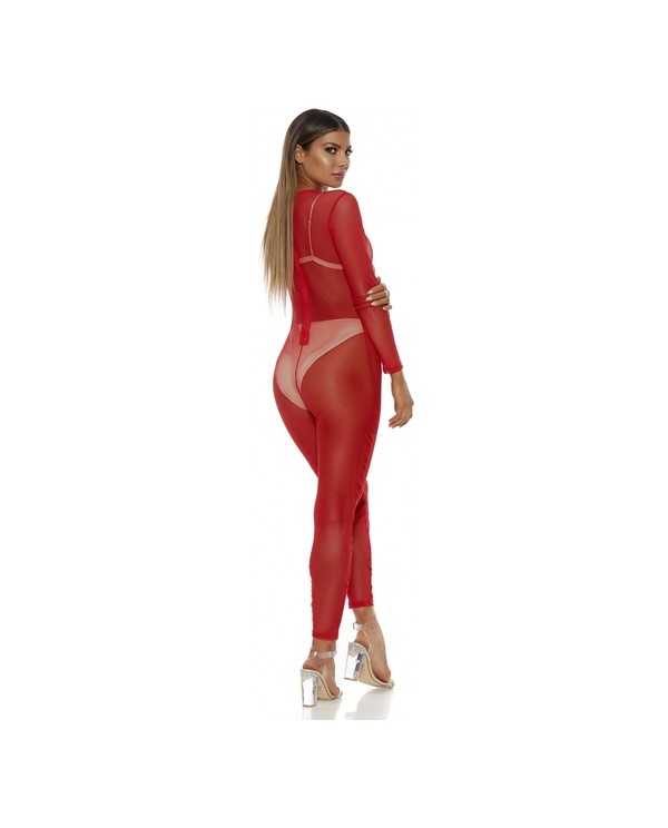 BODY DE MALLA MICRO NET MOCK NET ROJO