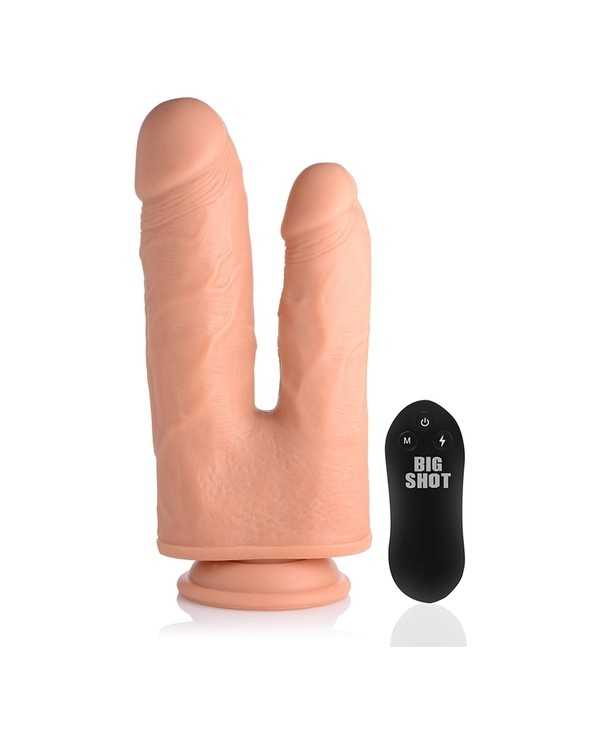 PENE REALiSTICO DOBLE CON VIBRADOR 10 VELOCIDADES