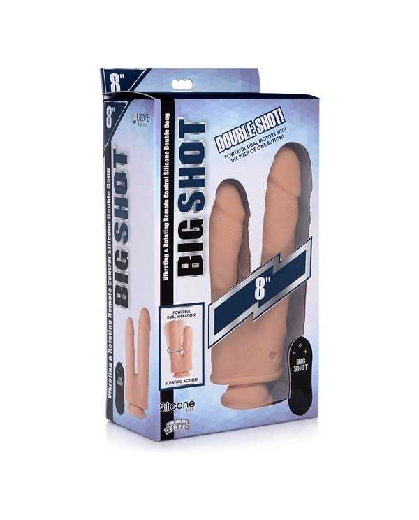 PENE REALiSTICO DOBLE CON VIBRADOR 10 VELOCIDADES