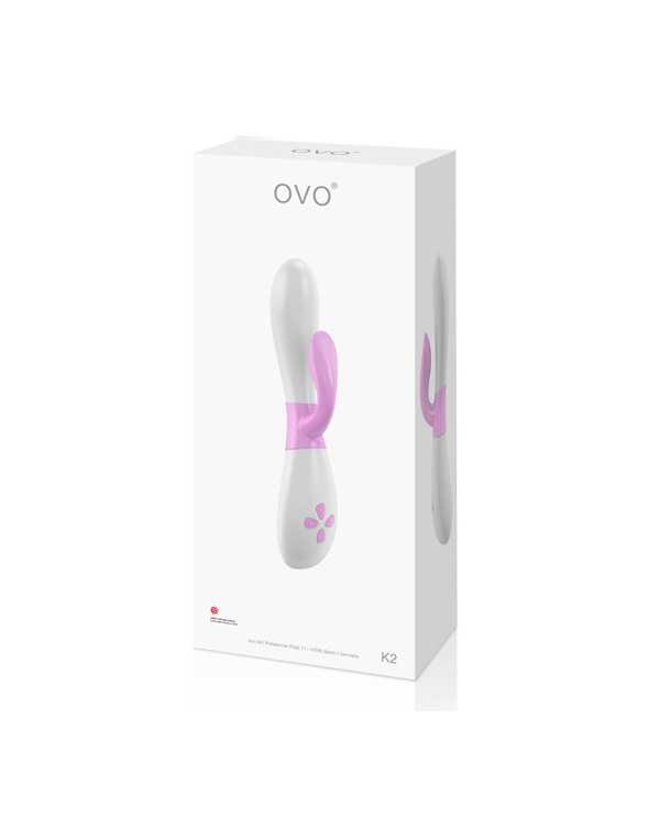 OVO K2 VIBRADOR CONEJITO BLANCO ROSA